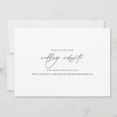 Moderne Script Trouwwebsite Foto Save The Date (Achterkant)
