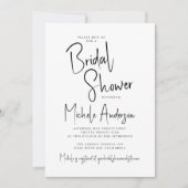 Moderne Script Typografie Bruiloftsborrel Kaart (Voorkant)