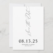 Moderne script typografie | QR-code boogfoto Save The Date (Voorkant)