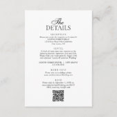 Moderne script typografie QR-code trouwdetails Informatiekaartje (Voorkant)