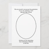 Moderne Script Verklaring Afstudeerfoto Kaart (Achterkant)