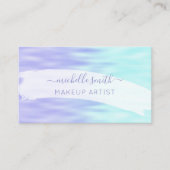 Moderne Script Violet Aqua Blue Pastel Ombre Chic Visitekaartje (Voorkant)
