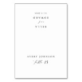 Moderne Script Wedding Escort Kaarten (Voorkant)