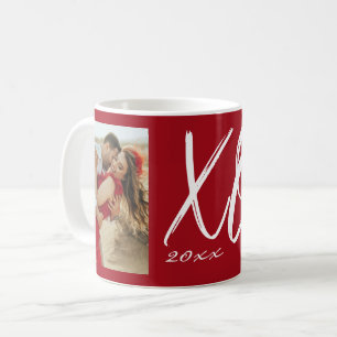 Moderne Script XO Jaar Foto Koffiemok