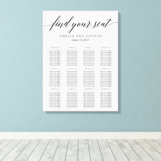 Moderne Script Zitgrafiek Verpakt Canvas (Insitu (Houten vloer))