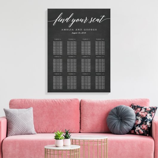 Moderne Script Zitgrafiek Verpakt Canvas Afdruk (Insitu (Woonkamer))