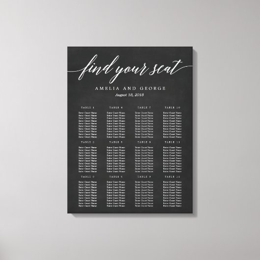 Moderne Script Zitgrafiek Verpakt Canvas Afdruk (Voorkant)
