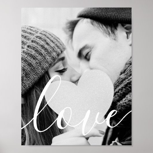 Moderne script zwart-wit foto poster (Voorkant)