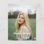 Moderne scripted afstuderen foto briefkaart (Voorkant)
