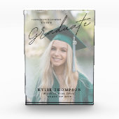 Moderne scriptfoto-Afstuderen Cadeaus Fotoblokken (Voorkant)