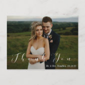 Moderne scriptfoto Dank u Briefkaart (Voorkant)