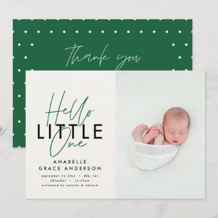 Moderne scriptfoto hallo kleine één