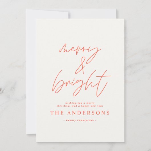 Moderne scriptfoto's voor vrolijk kerstfeest (Voorkant)