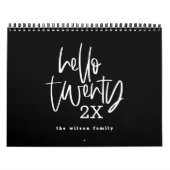 Moderne scriptkalender voor markeerstiften kalender (Hoes)