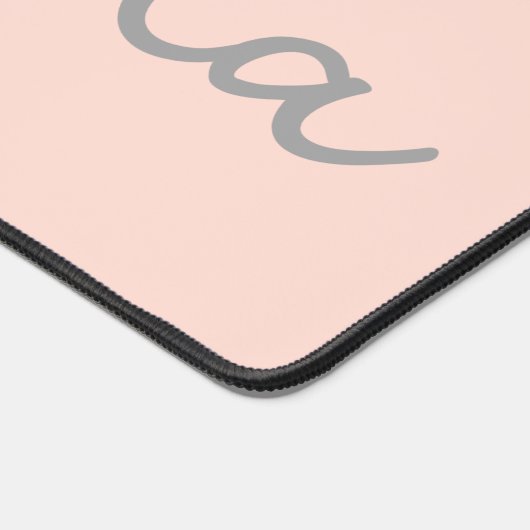 Moderne scriptnaam Blush Pink Bureaumat (Hoek)