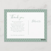 Moderne scriptnaam multi photo polka dot briefkaart (Achterkant)