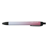 Moderne scriptnaam Roze Blauw Verloop Gepersonalis Zwarte Inkt Pen (Bodem)