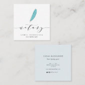 moderne scriptnotarisondertekenaar vierkante visitekaartje (Voorkant / Achterkant)