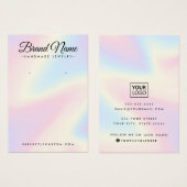 Moderne scriptpastelrainboogkaart visitekaartje (Voorkant /achterkant)