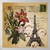 moderne  scripts zoals Paris Eiffel Tower Poster (Voorkant)