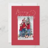 Moderne scripttypografie 1 foto Kerstfeestdag Feestdagenkaart (Voorkant)