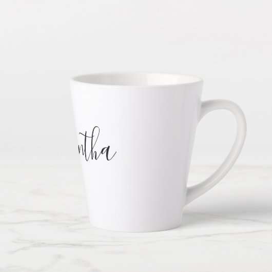 Moderne scripttypografie Aangepaste naam Latte Mok (Rechts)