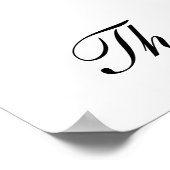 Moderne scripttypografie Dankbaar Dankdag Poster (Hoek)