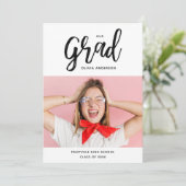 Moderne scripttypografie High School afstuderen Kaart (Staand voorkant)