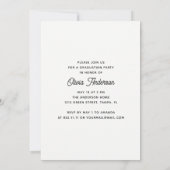 Moderne scripttypografie High School afstuderen Kaart (Achterkant)