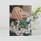 Moderne Scriptuur Trouwfoto Save The Date (Staand voorkant)