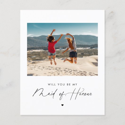 Moderne Scriptuur Wil Je Mijn Bruidsmeisje Zijn Fo (Voorkant)