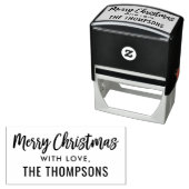 Moderne scriptversie kerstfeestdag feestdag feestd  zelfinktende stempel (In situ)