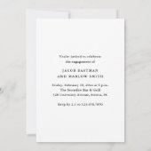 Moderne scriptweduwenpartij voor foto's kaart (Achterkant)