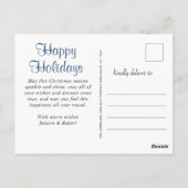 Moderne Seizoengroeten PHOTO Kerstfeestdag Briefkaart (Achterkant)