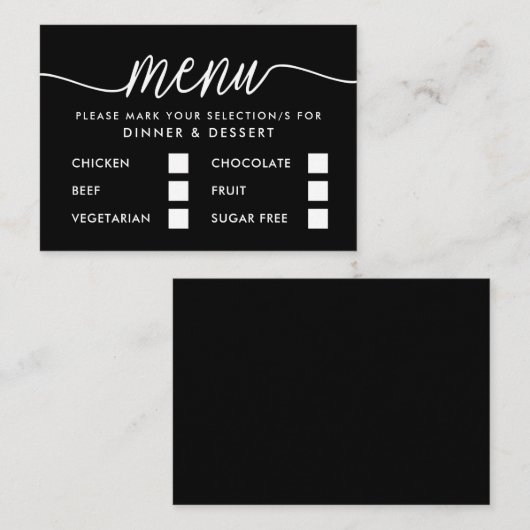 Moderne selectie in het menu Eenvoudig script in z (Voorkant / Achterkant)