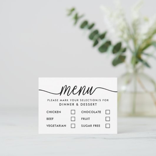 Moderne selectie in het menu Eenvoudig script in z (Staand voorkant)
