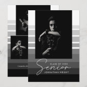 Moderne Senior Stps Afstudeerder Fotokaart (Voorkant / Achterkant)