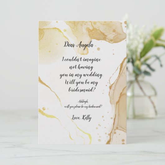 Moderne sera mon invitation de servante d'honneur (Debout devant)