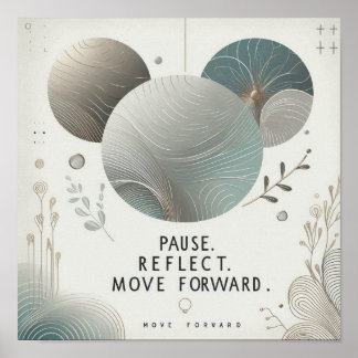 Moderne Sereniteit Citaat Kalme Botanische Typogra Poster