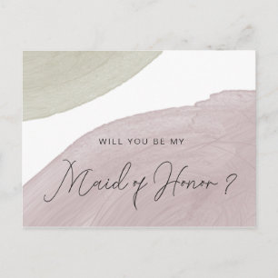 Moderne Sereniteit   Maid of Honor Briefkaart