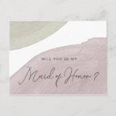 Moderne Sereniteit | Maid of Honor Briefkaart (Voorkant)