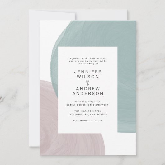 Moderne Sereniteit | Uitnodiging tot weddenschappe (Voorkant)