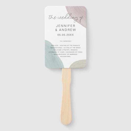 Moderne Sereniteit | Weddenschap-programma Hand Fa Handwaaier (Voorkant)