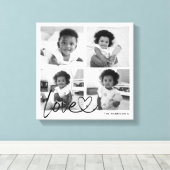 Moderne serie-fotocollage-liefdesscript canvas afdruk (Insitu (Houten vloer))