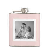 Moderne serie foto's Pastel Roze Eenvoudige Gift Heupfles (Voorkant)