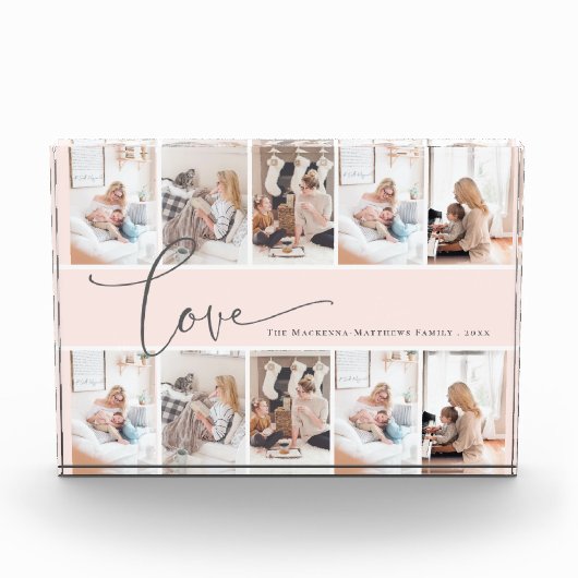 Moderne serie liefdesscript Aangepaste foto-Collag Fotoblokken (Voorkant)