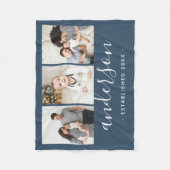 Moderne serie Monogram 3 Foto Collage Fleece Deken (Voorkant)