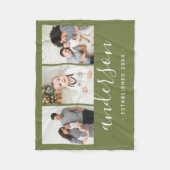 Moderne serie Monogram 3 Foto Collage Fleece Deken (Voorkant)