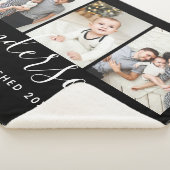 Moderne serie Monogram 3 Foto Collage Sherpa Deken (3/4)