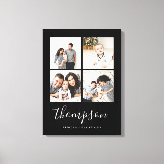 Moderne serie Monogram 4 Foto Collage Canvas Afdruk